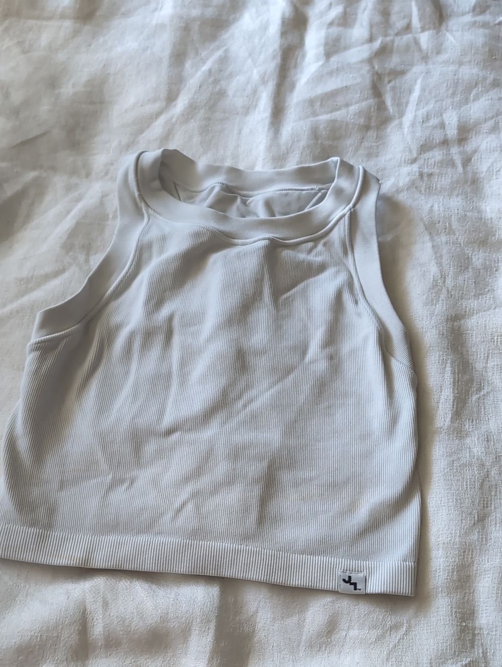 JoyLab White Ribbed Tank Top